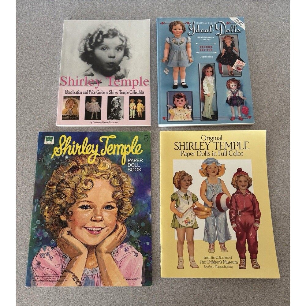 Lot of 4 Shirley Temple Collector Books & Paper Doll Price Guide Identification